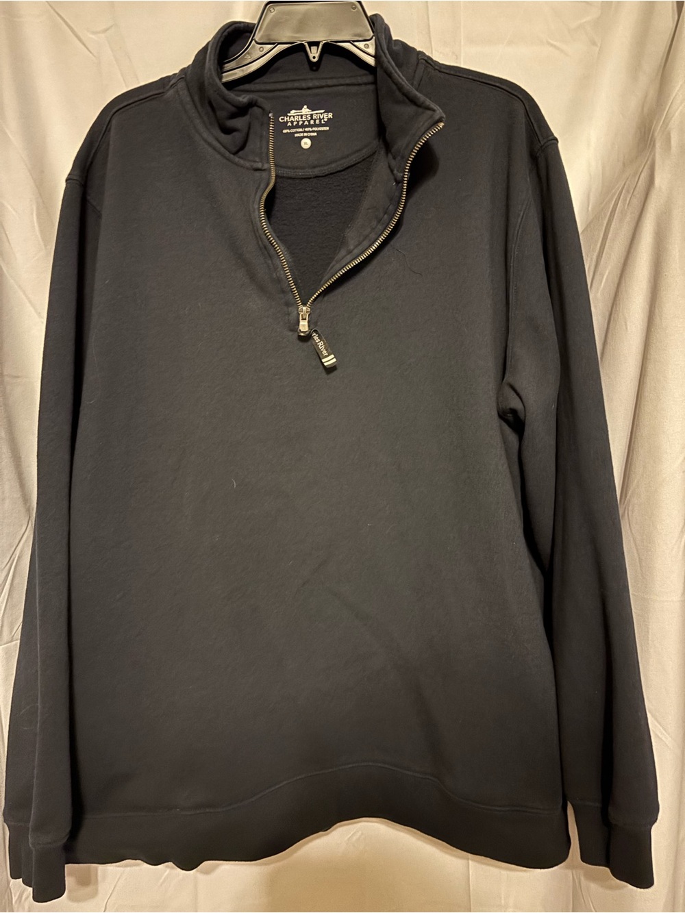 Charles River Apparel Black Quarter-Zip Pullover Jacket